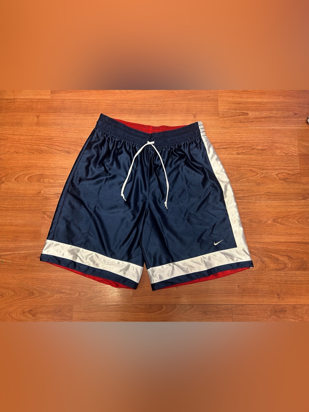 Vintage Nike Reversible Dazzle Basketball Shorts Men's Red Blue Silky Y2K large